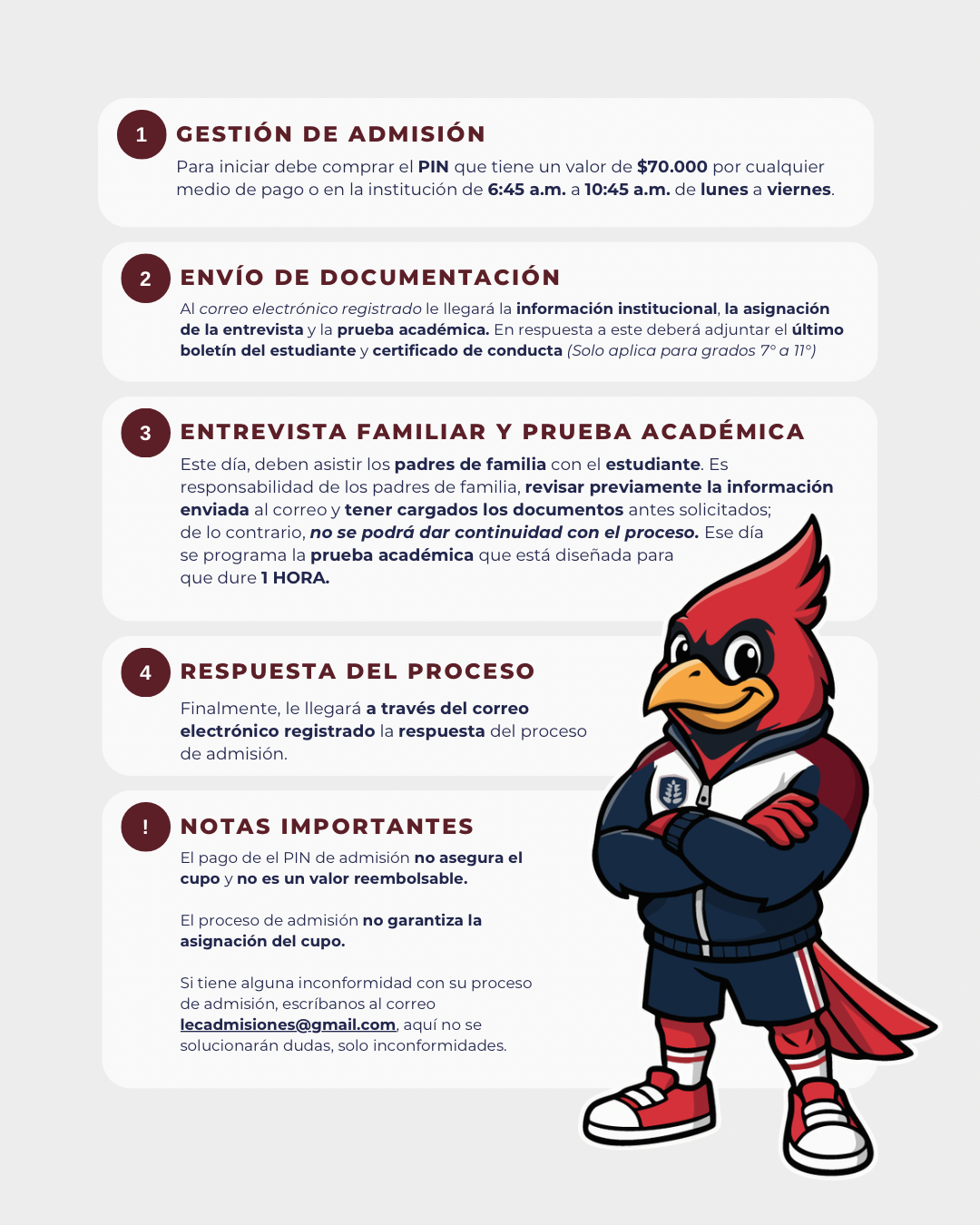Información del colegio